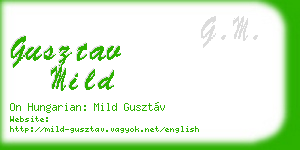 gusztav mild business card